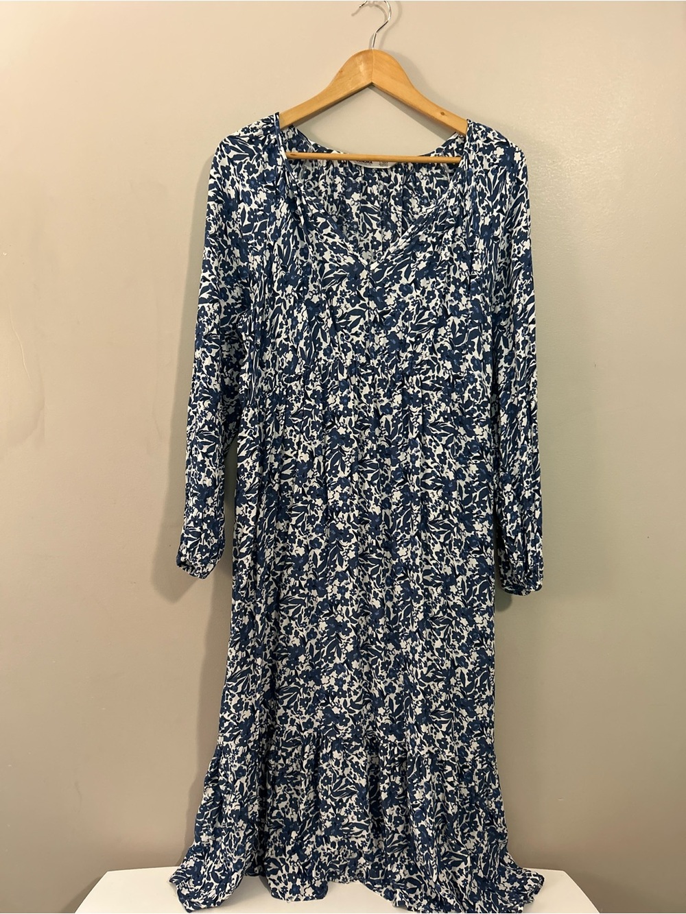 Sonoma Blue Floral Maternity Dress